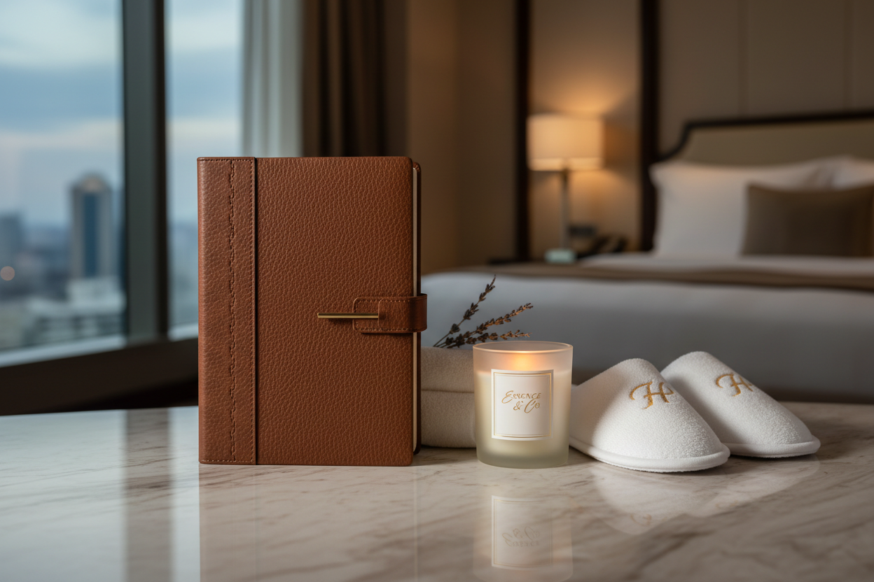 Cadeaux d’accueil personnalisés pour hôtels et offices de tourisme, goodies et objets promotionnels sur mesure