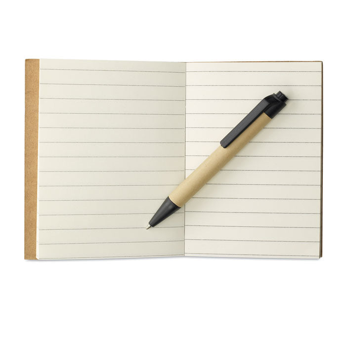 Bloc-notes a/ mini-stylo rec. - Noir - item_picture_back