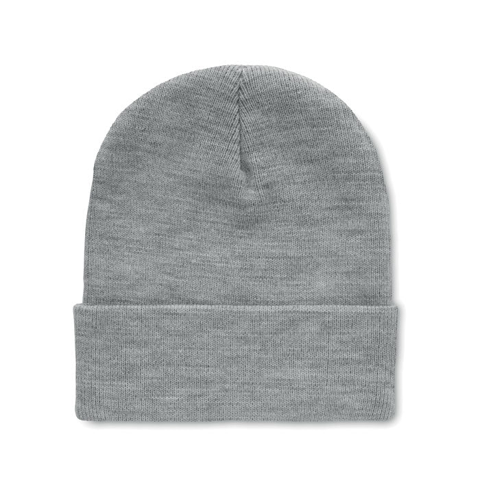 Bonnet en RPET avec revers - Blanc/Gris - item_picture_front