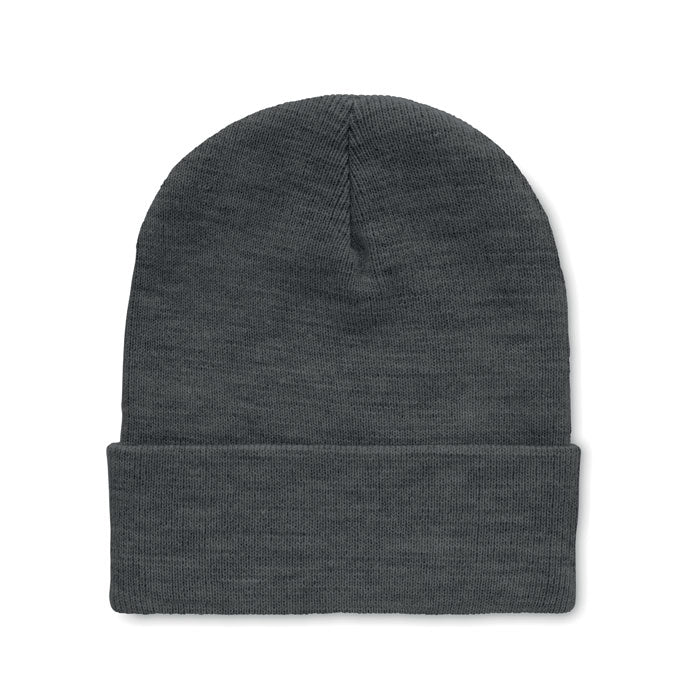 Bonnet en RPET avec revers - Blanc/Noir - item_picture_front