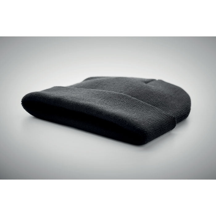Bonnet en RPET avec revers - Noir - item_detail_picture