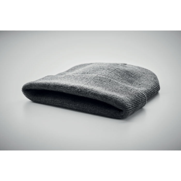 Bonnet en RPET avec revers - Blanc/Noir - item_detail_picture