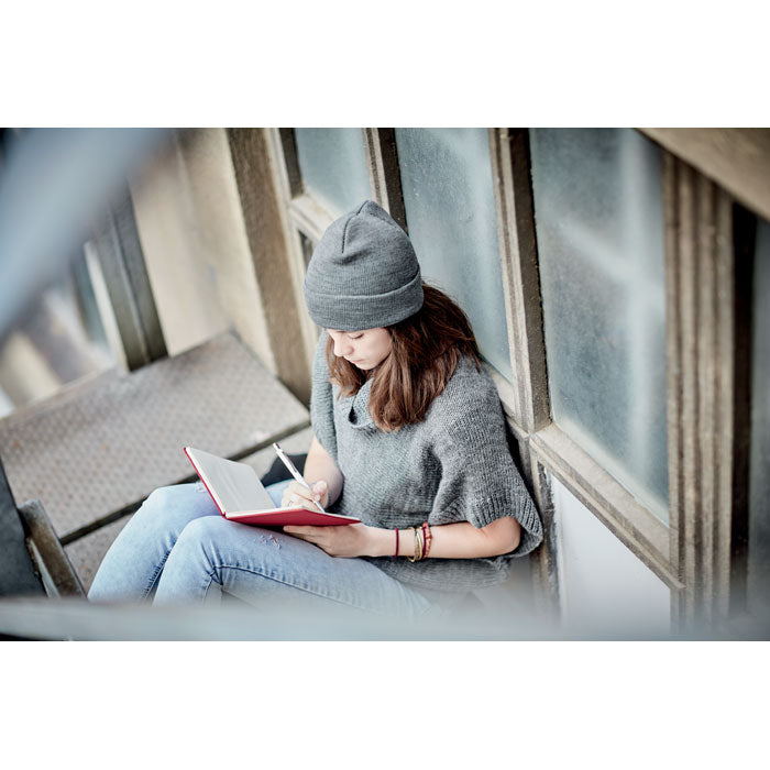 Bonnet en RPET avec revers - Blanc/Gris - item_picture_open