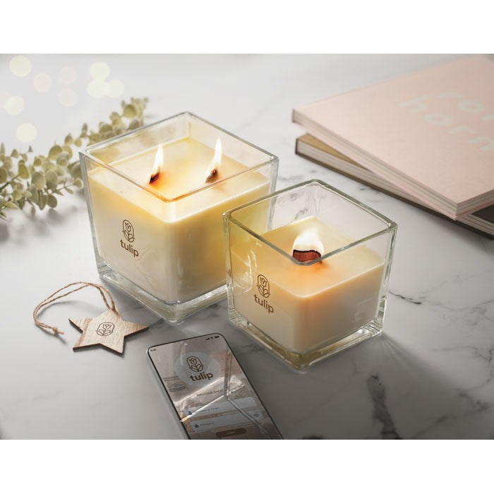 Bougie en cire végétal 1300 gr - Transparent - item_picture_printed