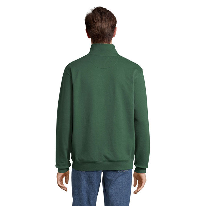 CONRAD Sweat Zip Col - Vert Bouteille - item_picture_back