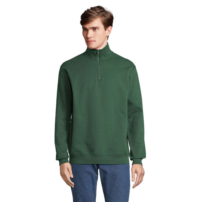 CONRAD Sweat Zip Col - Vert Bouteille - item_picture_front