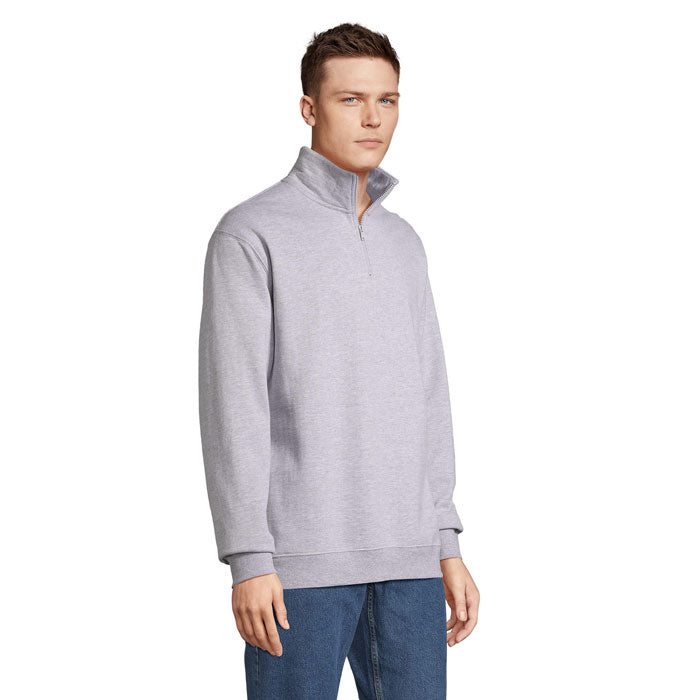 CONRAD Sweat Zip Col - Gris Chiné II - item_picture_side