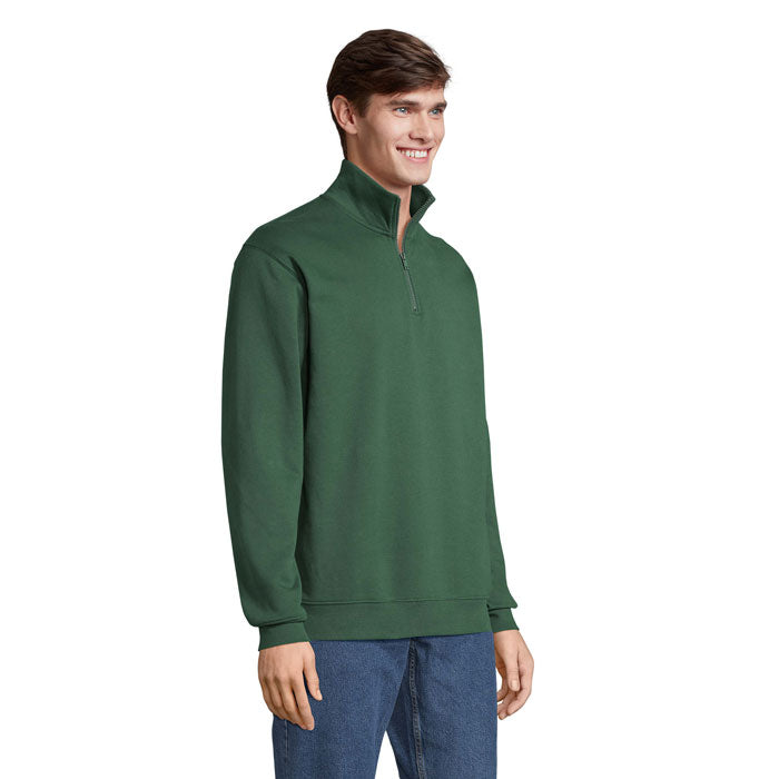 CONRAD Sweat Zip Col - Vert Bouteille - item_picture_side