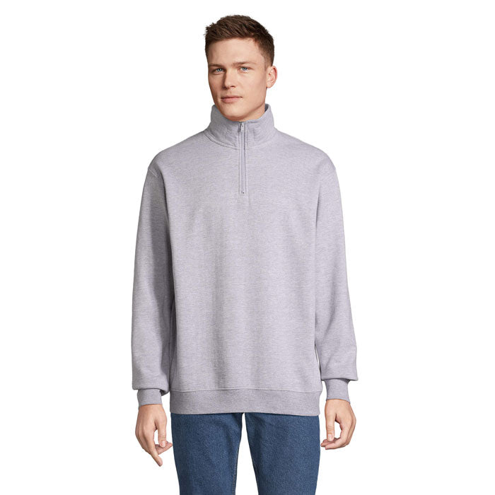 CONRAD Sweat Zip Col - Gris Chiné II - item_picture_front