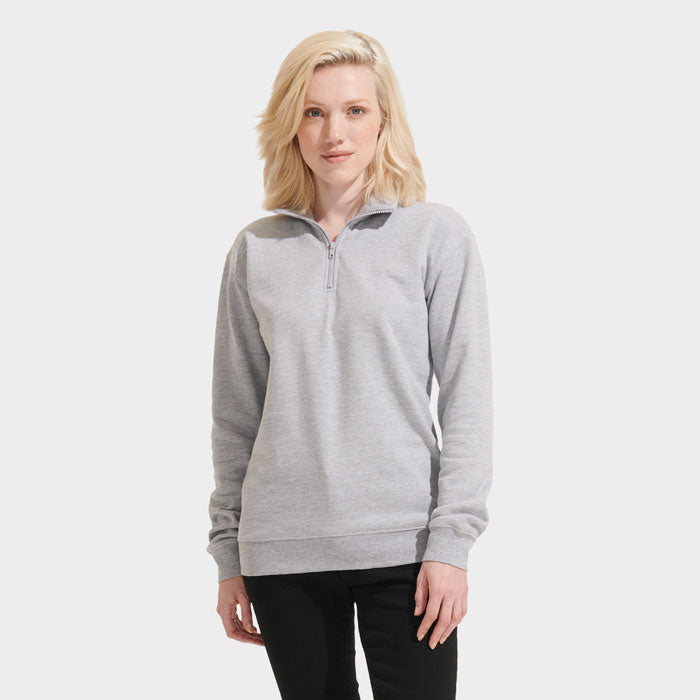 CONRAD Sweat Zip Col - Gris Chiné II - item_picture_1