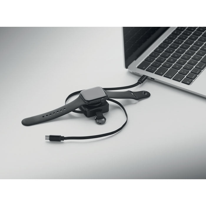 Câble USB-C rétractable - Noir - item_picture_side