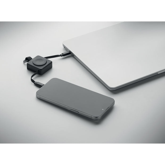 Câble USB-C rétractable - Noir - item_picture_open