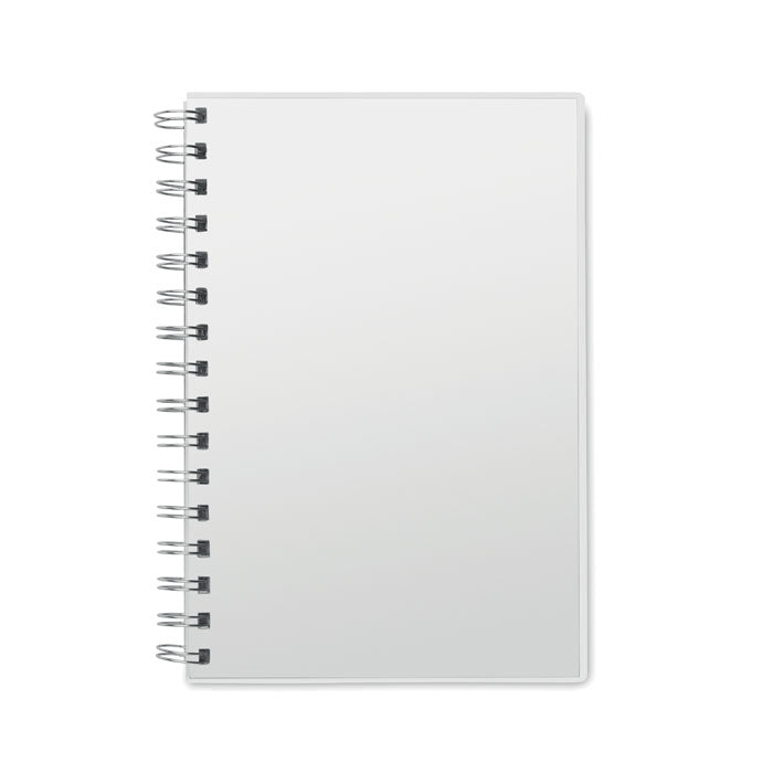 Carnet A5 à spirales en RPET - Blanc - item_picture_front