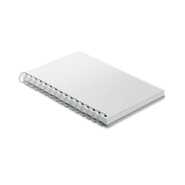 Carnet A5 à spirales en RPET - Blanc - item_picture_side