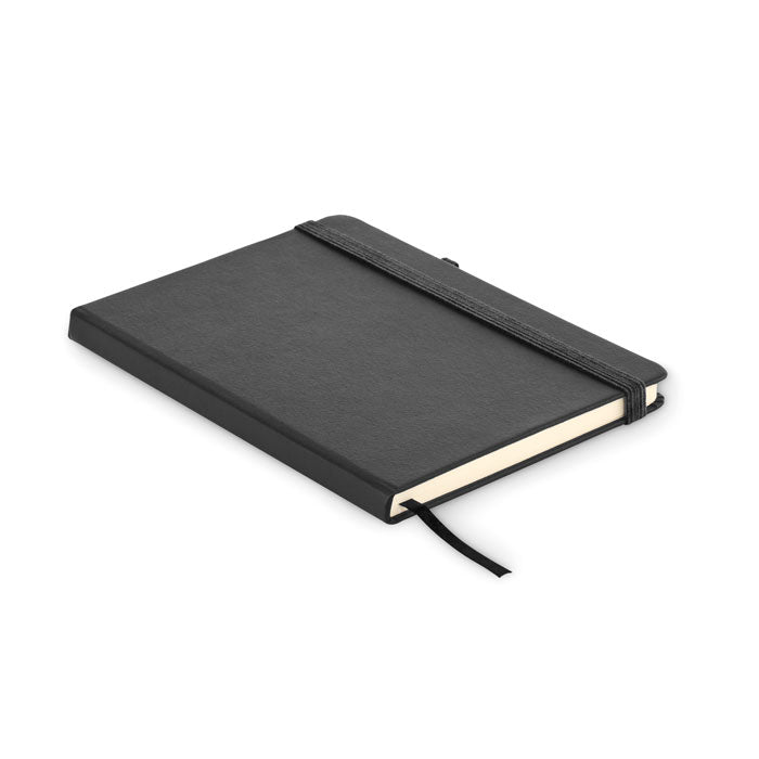 Carnet A5 ligné en PU recyclé - Noir - item_picture_front