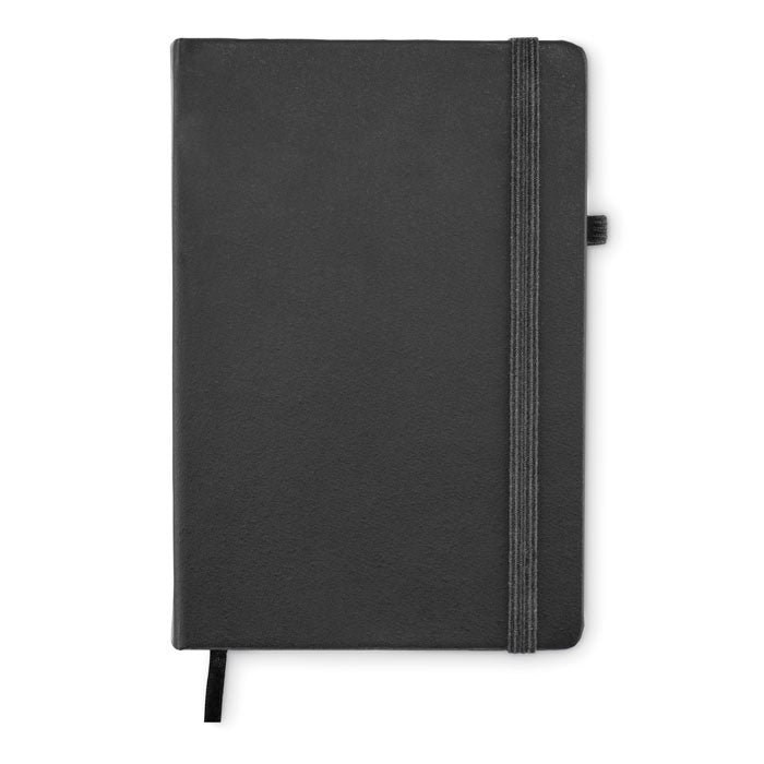 Carnet A5 ligné en PU recyclé - Noir - item_picture_side