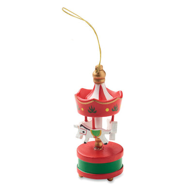 Carrousel en bois décoratif - Rouge - item_picture_front