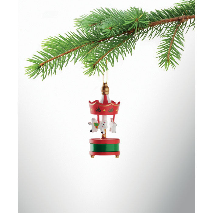 Carrousel en bois décoratif - Rouge - item_picture_side