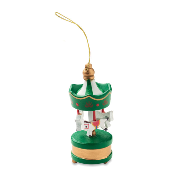 Carrousel en bois décoratif - Vert - item_picture_front