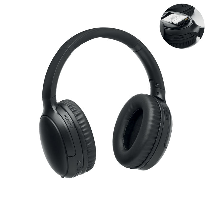 Casque pliable et pochette - Noir - item_picture_front