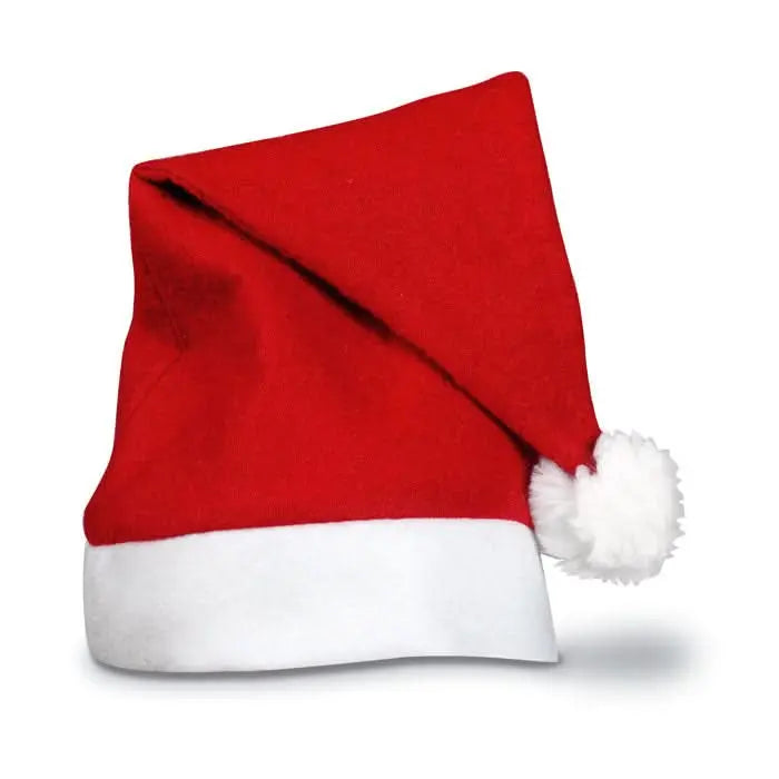 Bonnet de Noël rouge avec pompon blanc