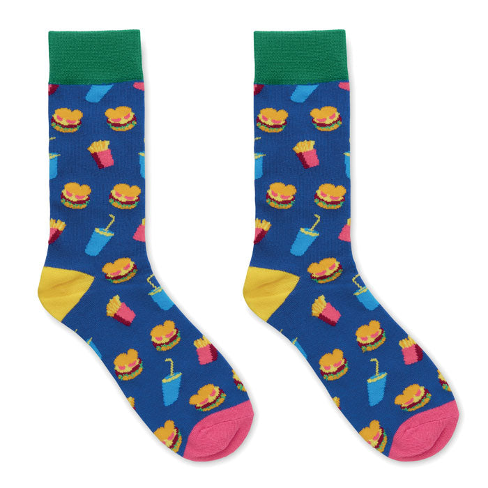 Chaussettes motifs amusants L - Bleu Royal - item_picture_back