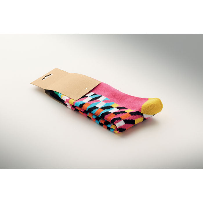 Chaussettes motifs amusants L - Fuchsia - item_picture_side