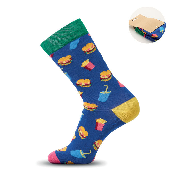 Chaussettes motifs amusants L - Bleu Royal - item_picture_front
