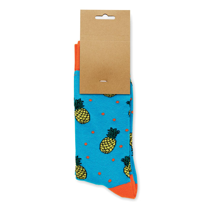 Chaussettes motifs amusants L - Turquoise - item_picture_open