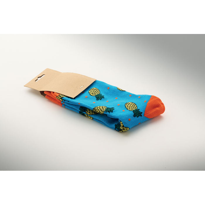 Chaussettes motifs amusants L - Turquoise - item_picture_side