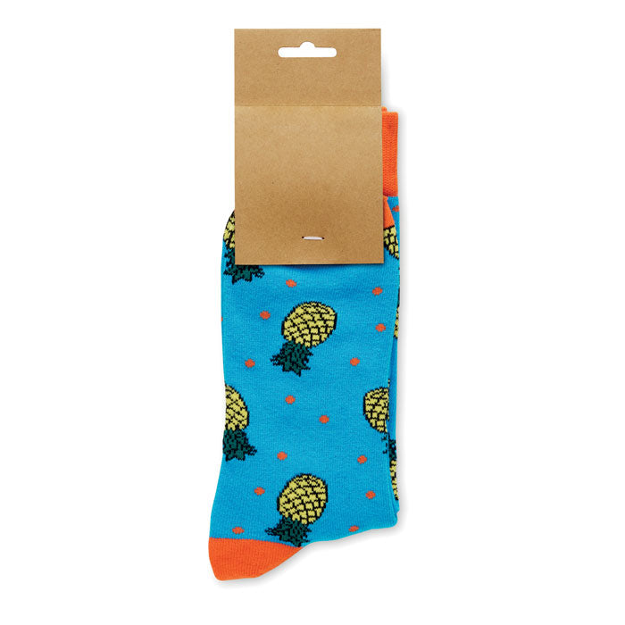 Chaussettes motifs amusants L - Turquoise - item_picture_1
