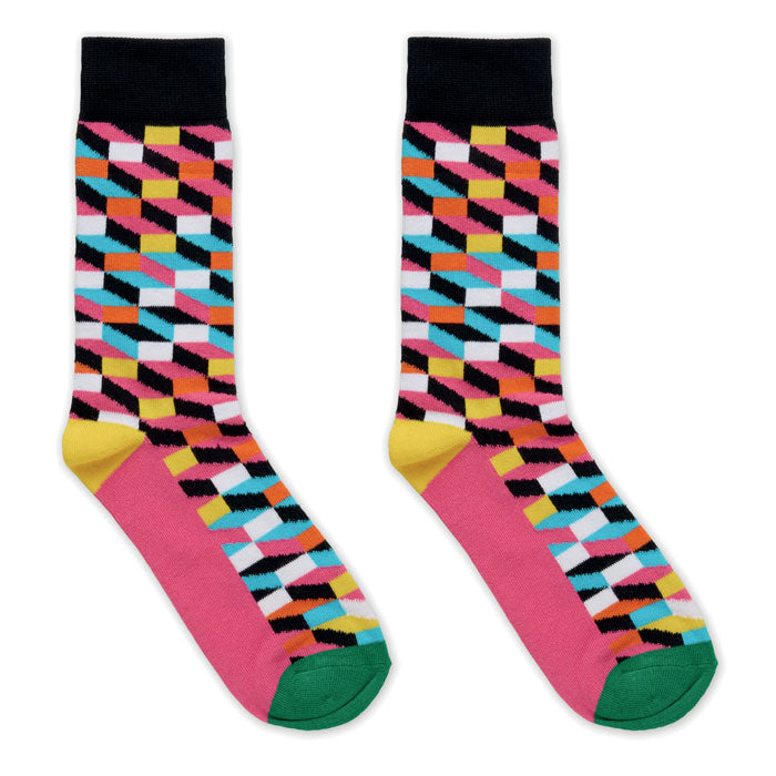 Chaussettes motifs amusants L - Fuchsia - item_picture_back