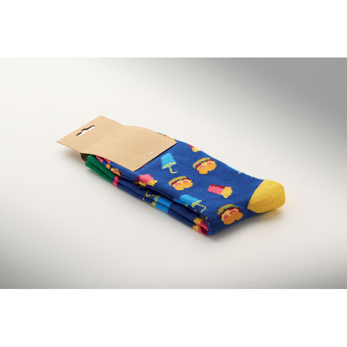 Chaussettes motifs amusants L - Bleu Royal - item_picture_side