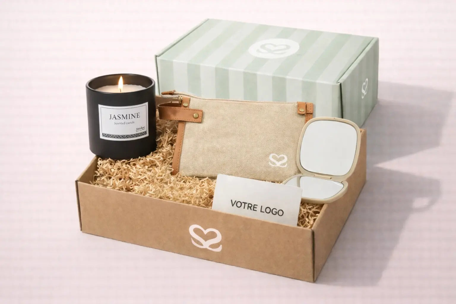 Coffret Éthique & Chic : Coffret cadeau entreprise responsable avec carnet bambou, bouteille réutilisable et stylo écologique – goodies entreprise personnalisés durables et objets publicitaires responsables