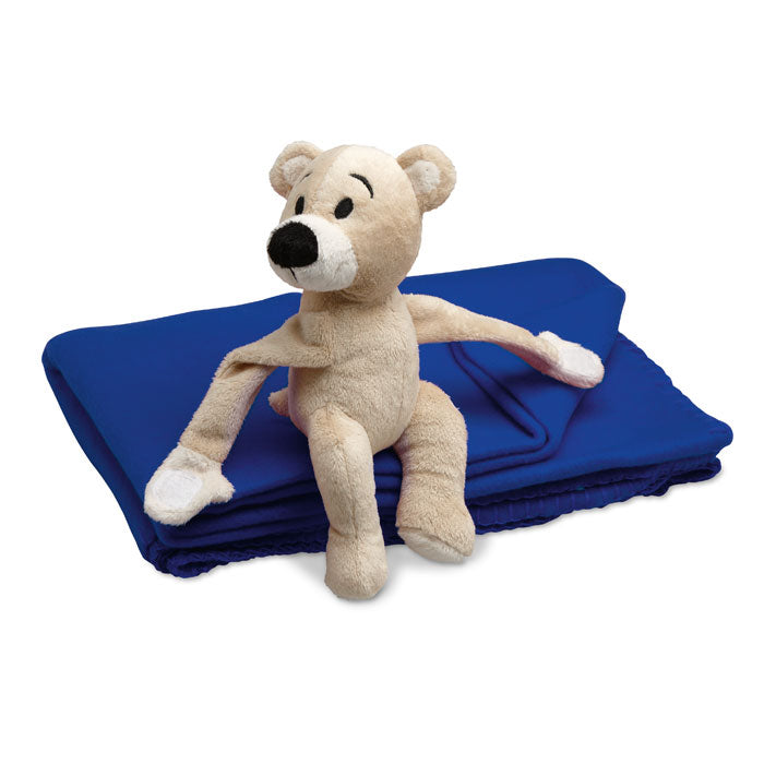 Couverture polaire avec ours - Bleu - item_picture_back