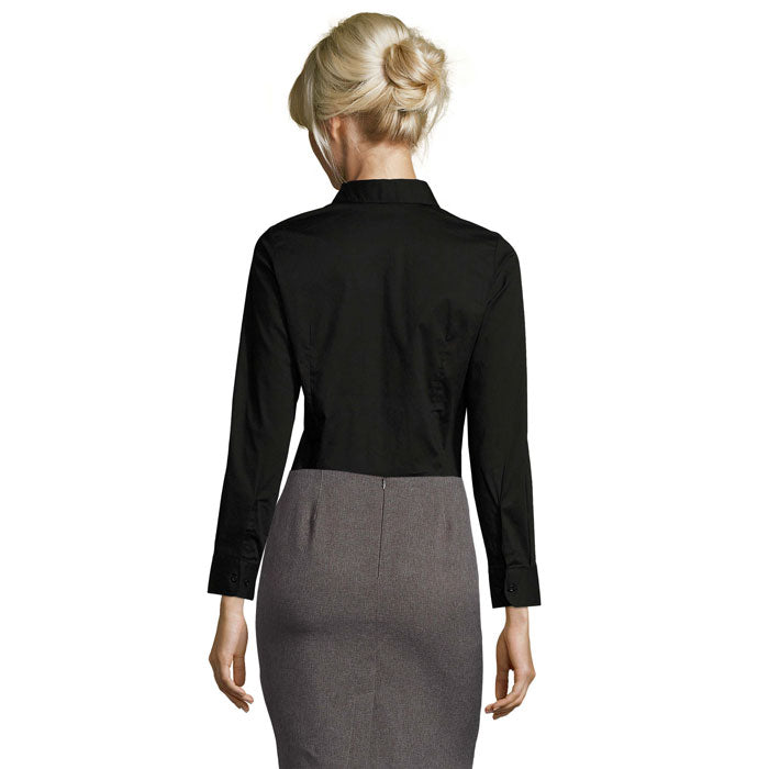 EDEN CHEMISE FEMME STRETCH - Noir - item_picture_back