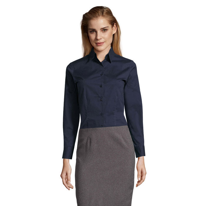 EDEN CHEMISE FEMME STRETCH - Bleu Fonce - item_picture_front