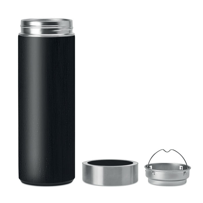 Gourde double paroi  Bambou - Noir - item_picture_open