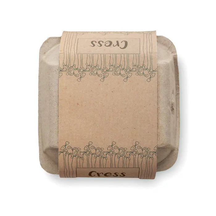 Boîte oeufs personnalisable avec pots pour plantes cresson