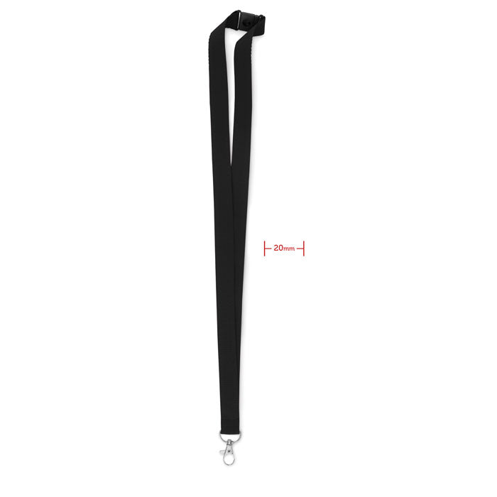 Lanyard crochet métal 20mm - Noir - item_picture_front