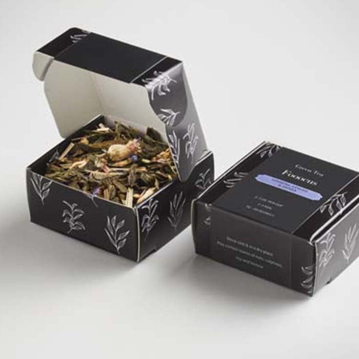 Coffret cadeau de 4 thés Zen & une barre de chocolat belge