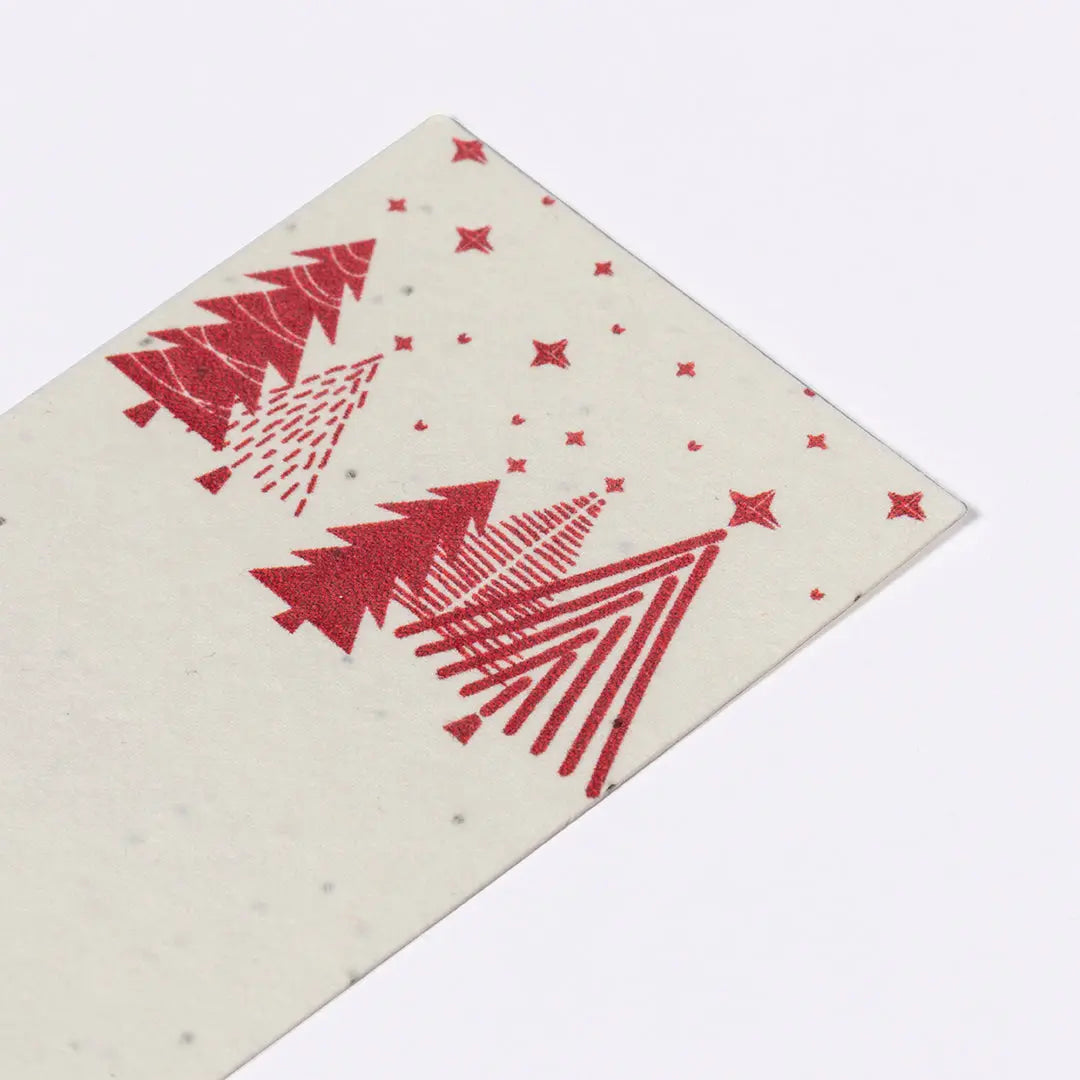 Plusieurs marque-pages Sapin personnalisables, goodies entreprise durables et objets publicitaires RSE pour Noël