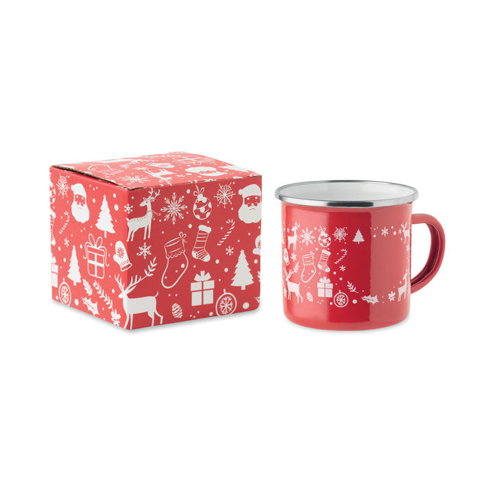 Mug de Noël en émail 300ml - Rouge - item_picture_front