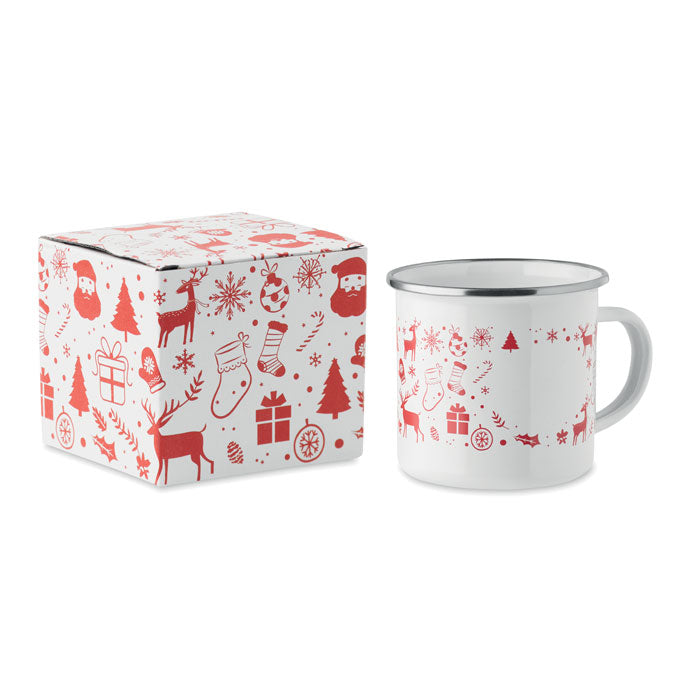 Mug de Noël en émail 300ml - Blanc - item_picture_front