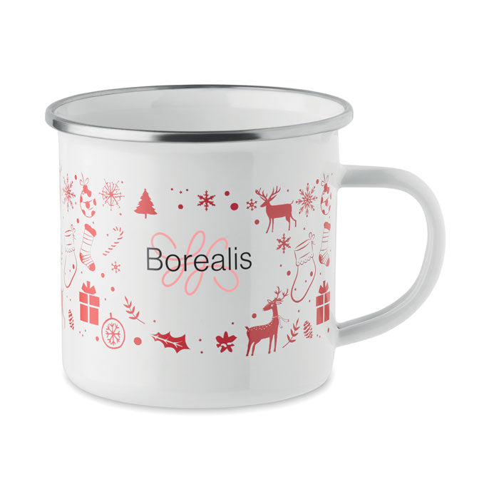 Mug de Noël en émail 300ml - Blanc - item_picture_2