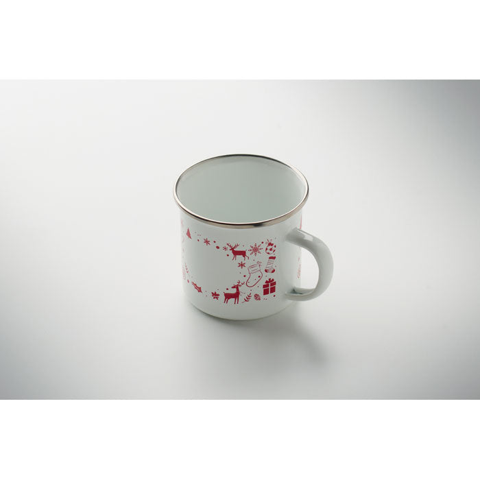 Mug de Noël en émail 300ml - Blanc - item_picture_side
