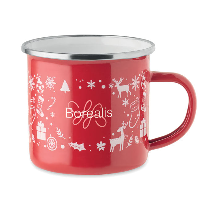 Mug de Noël en émail 300ml - Rouge - item_picture_2
