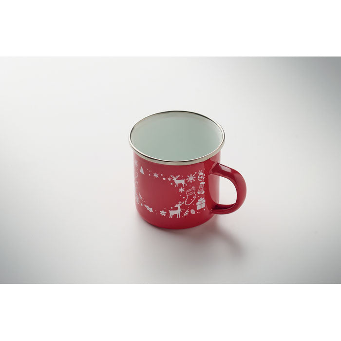 Mug de Noël en émail 300ml - Rouge - item_picture_side