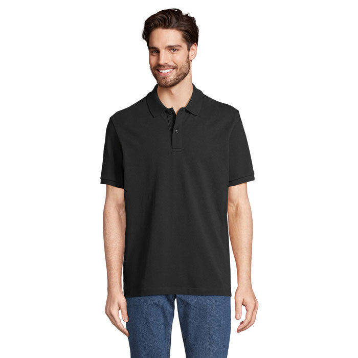 PEGASE Polo Bio 210g - Noir - item_picture_front