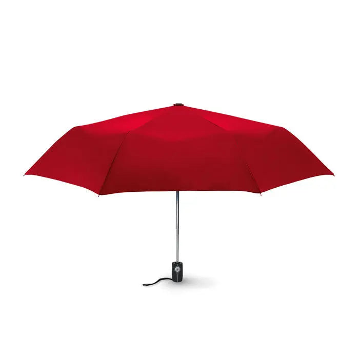 Parapluie personnalisé entreprise Gentlemen ouvert, couleur rouge, cadeau d’entreprise et goodie durable